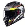 Capacete Fechado Asx Eagle SV Explorer Preto Grafite Amarelo Fosco