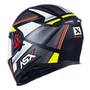 Capacete Fechado Asx Eagle SV Explorer Preto Grafite Amarelo Fosco