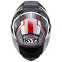 Capacete Fechado Kyt R2R Parsec Branco Vermelho