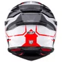Capacete Fechado Kyt R2R Parsec Branco Vermelho