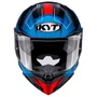 Capacete Fechado Kyt R2R Parsec Preto Azul Vermelho