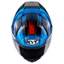 Capacete Fechado Kyt R2R Parsec Preto Azul Vermelho