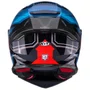 Capacete Fechado Kyt R2R Parsec Preto Azul Vermelho