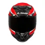 Capacete Fechado Ls2 FF807 Dragon Carbon Trax Vermelho