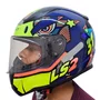 Capacete Fechado LS2 FF353 Khan Amarelo Azul