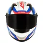 Capacete Fechado Ls2 Ff358 Draze Branco Azul Vermelho
