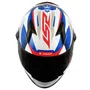 Capacete Fechado Ls2 Ff358 Draze Branco Azul Vermelho