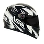 Capacete Fechado Ls2 Ff358 Draze Preto Branco