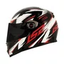 Capacete Fechado Ls2 Ff358 Draze Preto Branco Vermelho