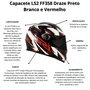 Capacete Fechado Ls2 Ff358 Draze Preto Branco Vermelho