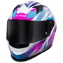 Capacete Fechado LS2 FF358 Pro Airline Branco Rosa