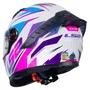 Capacete Fechado LS2 FF358 Pro Airline Branco Rosa
