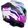 Capacete Fechado LS2 FF358 Pro Airline Branco Rosa