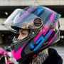 Capacete Fechado LS2 FF358 Pro Modok Preto Rosa