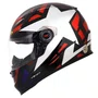 Capacete Fechado LS2 FF358 Starwar Branco Vermelho Brilho