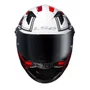 Capacete Fechado Ls2 FF358 Xdron Preto Vermelho