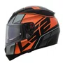 Capacete Fechado LS2 FF397 Vector FT2 Kripton Preto Laranja
