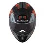 Capacete Fechado LS2 FF397 Vector FT2 Kripton Preto Laranja