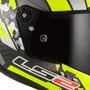 Capacete Fechado Ls2 Ff805 Space Cinza Amarelo Flour
