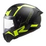 Capacete Fechado Ls2 Ff805 Thunder Carbon Racing 1 Preto Amarelo