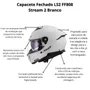 Capacete Fechado LS2 FF808 Stream 2 Branco