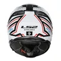 Capacete Fechado LS2 FF808 Stream 2 Maze Branco Preto