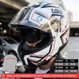 Capacete Fechado LS2 FF808 Stream 2 Maze Branco Preto