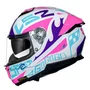 Capacete Fechado LS2 FF808 Stream 2 Race Branco Roxo