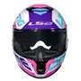 Capacete Fechado LS2 FF808 Stream 2 Race Branco Roxo