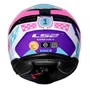Capacete Fechado LS2 FF808 Stream 2 Race Branco Roxo