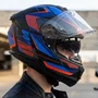 Capacete Fechado LS2 FF808 Stream 2 Road Titanium Fosco Vermelho