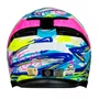Capacete Fechado LS2 FF808 Stream 2 Scratches Branco Roxo Fosco