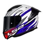 Capacete Fechado LS2 FF810 Vigo Flight Branco Azul Vermelho