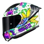 Capacete Fechado LS2 FF810 Vigo Space Attack Branco Roxo