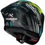 Capacete Fechado Norisk Carbon R Team Amarelo Azul