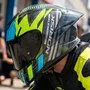 Capacete Fechado Norisk Carbon R Team Amarelo Azul Premium