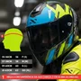 Capacete Fechado Norisk Carbon R Team Amarelo Azul Premium