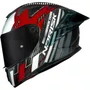 Capacete Fechado Norisk Carbon R Team Vermelho Branco