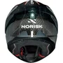 Capacete Fechado Norisk Carbon R Team Vermelho Branco