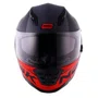 Capacete Fechado Norisk FF302 Manty Preto fosco Vermelho