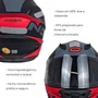 Capacete Fechado Norisk FF302 Manty Preto fosco Vermelho