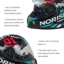 Capacete Fechado Norisk Ff302 Soul Tokyo Preto Branco Verde