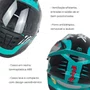 Capacete Fechado Norisk Ff302 Soul Tokyo Preto Branco Verde