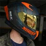 Capacete Fechado Norisk Flow Daytona Azul Fosco Laranja