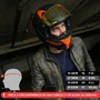 Capacete Fechado Norisk Flow Daytona Azul Fosco Laranja