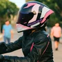 Capacete Fechado Norisk Flow Run Azul Rosa