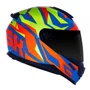 Capacete Fechado Norisk Razor Cutting Azul Fluo Amarelo Vermelho