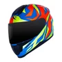 Capacete Fechado Norisk Razor Cutting Azul Fluo Amarelo Vermelho
