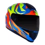 Capacete Fechado Norisk Razor Cutting Azul Fluo Amarelo Vermelho