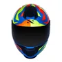 Capacete Fechado Norisk Razor Cutting Azul Fluo Amarelo Vermelho